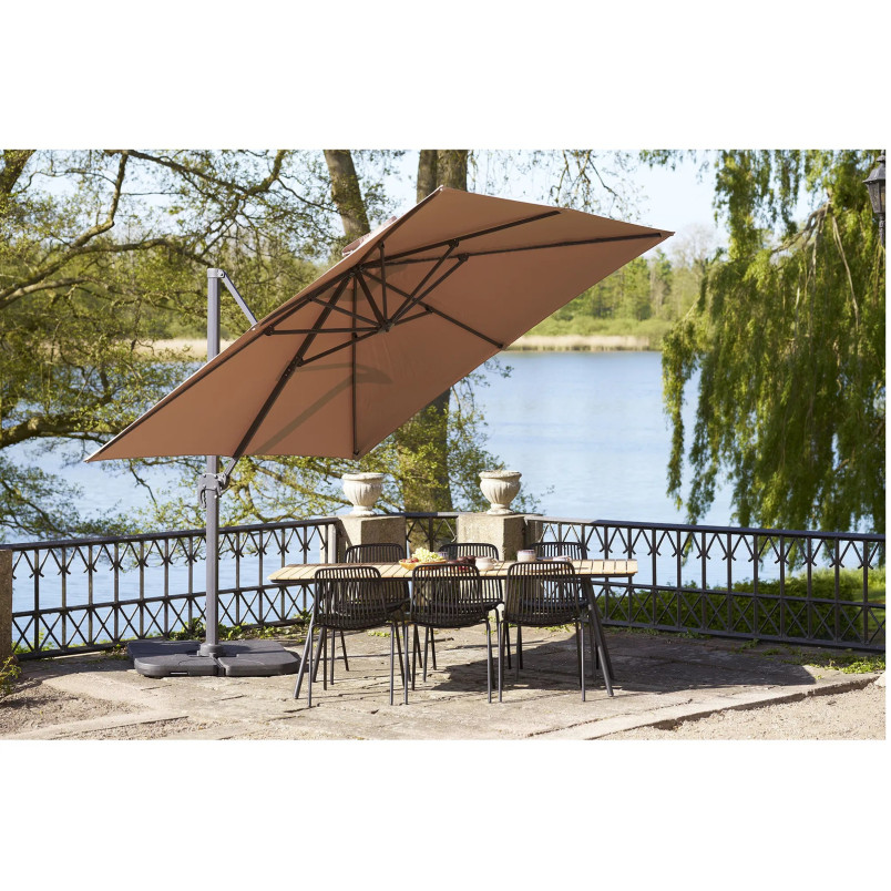 Duży parasol ogrodowy Baza 295x295cm piaskowy House Nordic