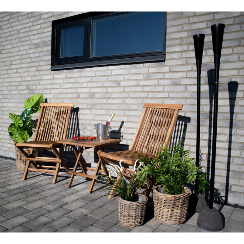 Stolik pomocniczy z drewna tekowego Bilbao 50x50cm House Nordic