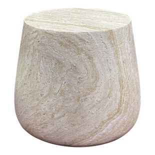 Stolik pomocniczy japandi Bonn 47cm imitacja kamienia House Nordic