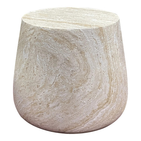 Stolik pomocniczy japandi Bonn 47cm imitacja kamienia House Nordic
