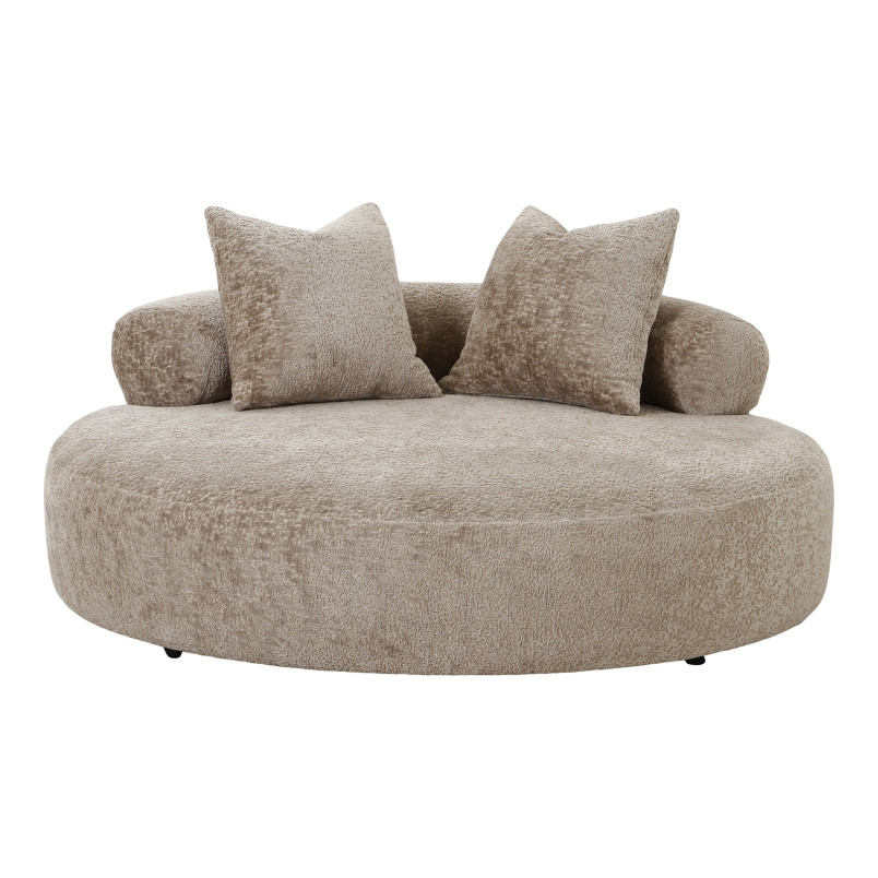 Leżanka - sofa okrągła Cairo 160cm ciemny beż House Nordic