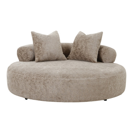 Leżanka - sofa okrągła Cairo 160cm ciemny beż House Nordic
