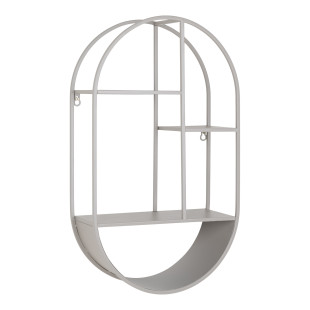 Półka metalowa owalna Feira 35x15x60cm szara House Nordic