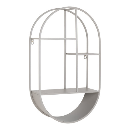 Półka metalowa owalna Feira 35x15x60cm szara House Nordic