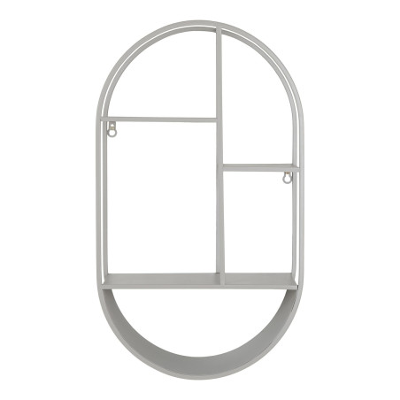 Półka metalowa owalna Feira 35x15x60cm szara House Nordic