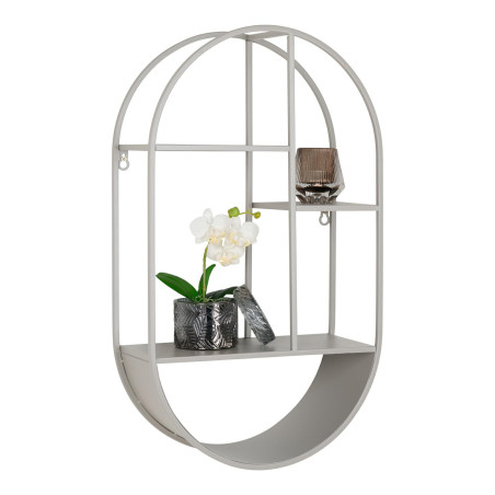 Półka metalowa owalna Feira 35x15x60cm szara House Nordic