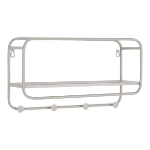 Wieszak ścienny metalowy z półką Feira 45x15x25cm szara House Nordic