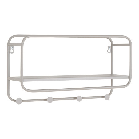 Wieszak ścienny metalowy z półką Feira 45x15x25cm szara House Nordic