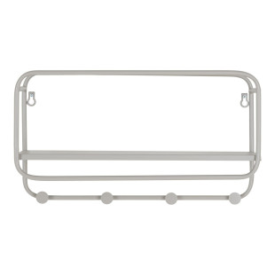 Wieszak ścienny metalowy z półką Feira 45x15x25cm szara House Nordic