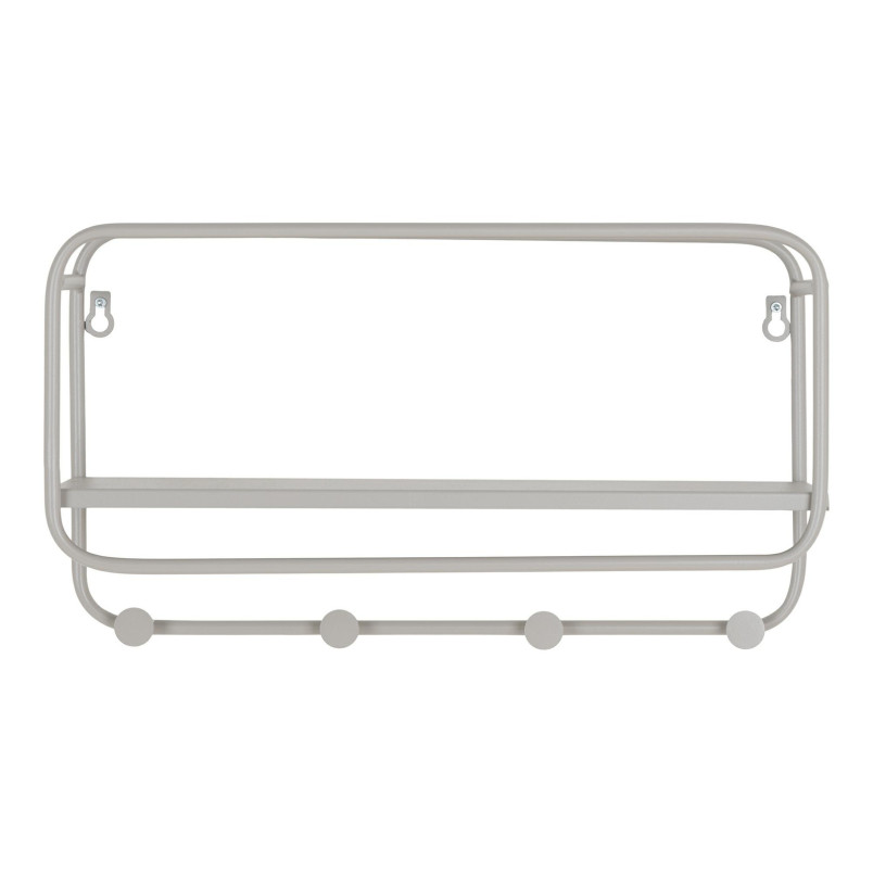 Wieszak ścienny metalowy z półką Feira 45x15x25cm szara House Nordic