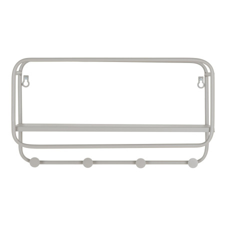 Wieszak ścienny metalowy z półką Feira 45x15x25cm szara House Nordic