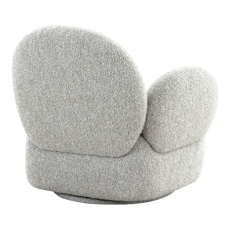 Fotel obrotowy tapicerowany - tkaniana boucle Messina szary House Nordic