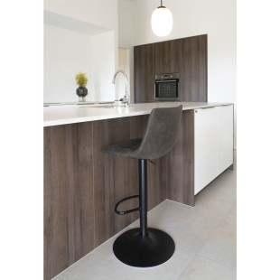 Hoker pikowany na czarnej nodze Middelfart ciemny szary House Nordic