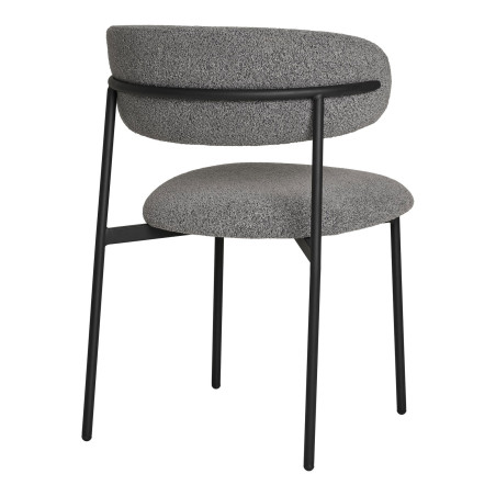 Krzesło tapicerowane Mira boucle szary / czarny House Nordic