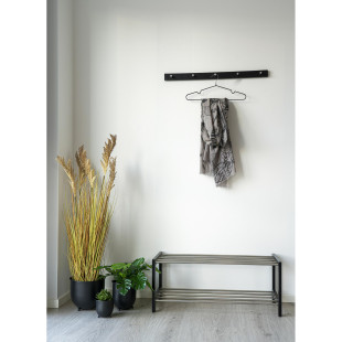 Półka 2 poziomowa na buty Padova 78x34x32cm czarna House Nordic