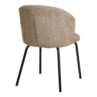 Krzesło tapicerowane Safira beżowa boucle / czarny House Nordic