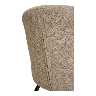 Krzesło tapicerowane Safira beżowa boucle / czarny House Nordic