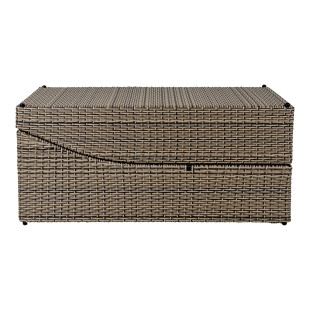 Leżak technorattanowy z poduszkami Split 200x60cm szary House Nordic