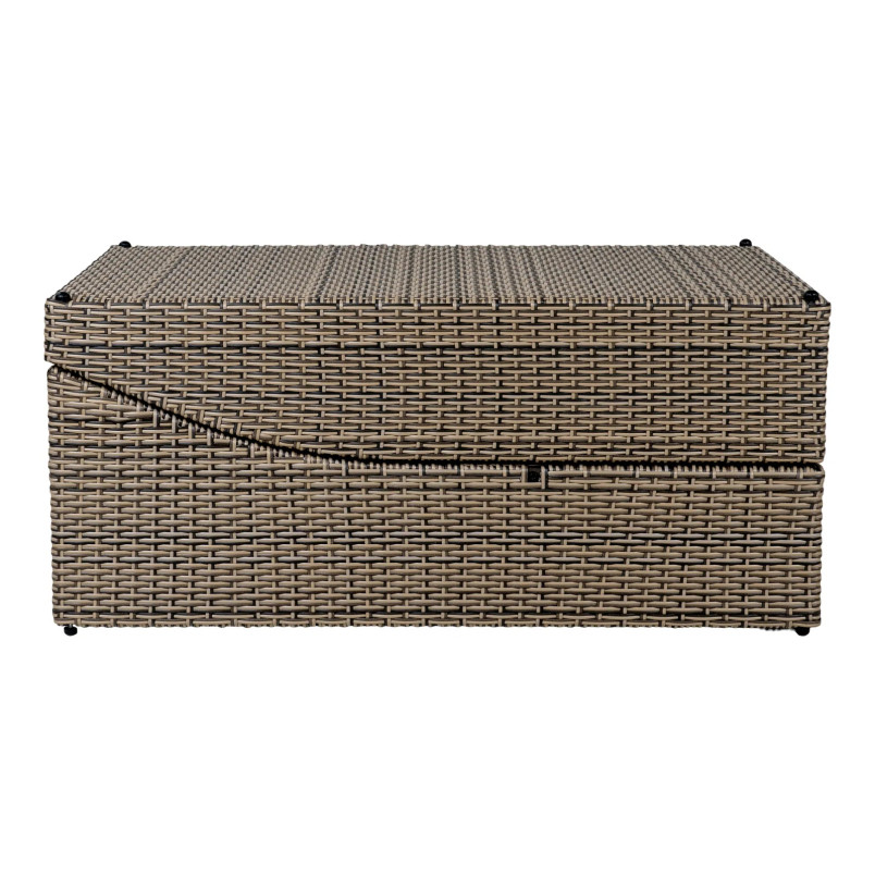 Leżak technorattanowy z poduszkami Split 200x60cm szary House Nordic