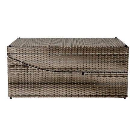 Leżak technorattanowy z poduszkami Split 200x60cm szary House Nordic