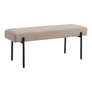 Ławka tapicerowana Swindon 100x36cm beż / czarny House Nordic