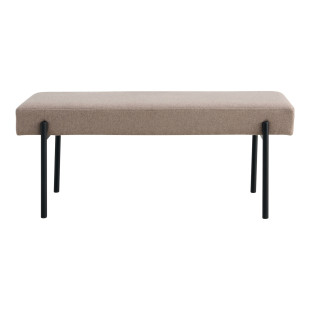 Ławka tapicerowana Swindon 100x36cm beż / czarny House Nordic