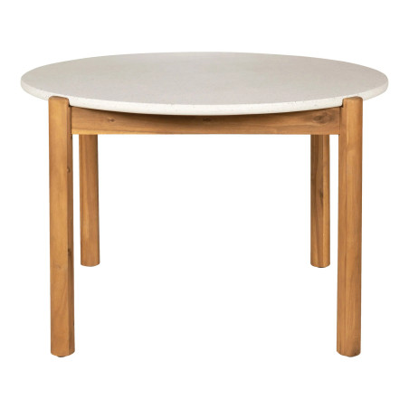 Stół ogrodowy okrągły Terracina 120cm akacja / terrazzo House Nordic