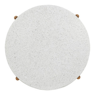 Stolik ogrodowy okrągły Terracina 84,5cm akacja / terrazzo House Nordic