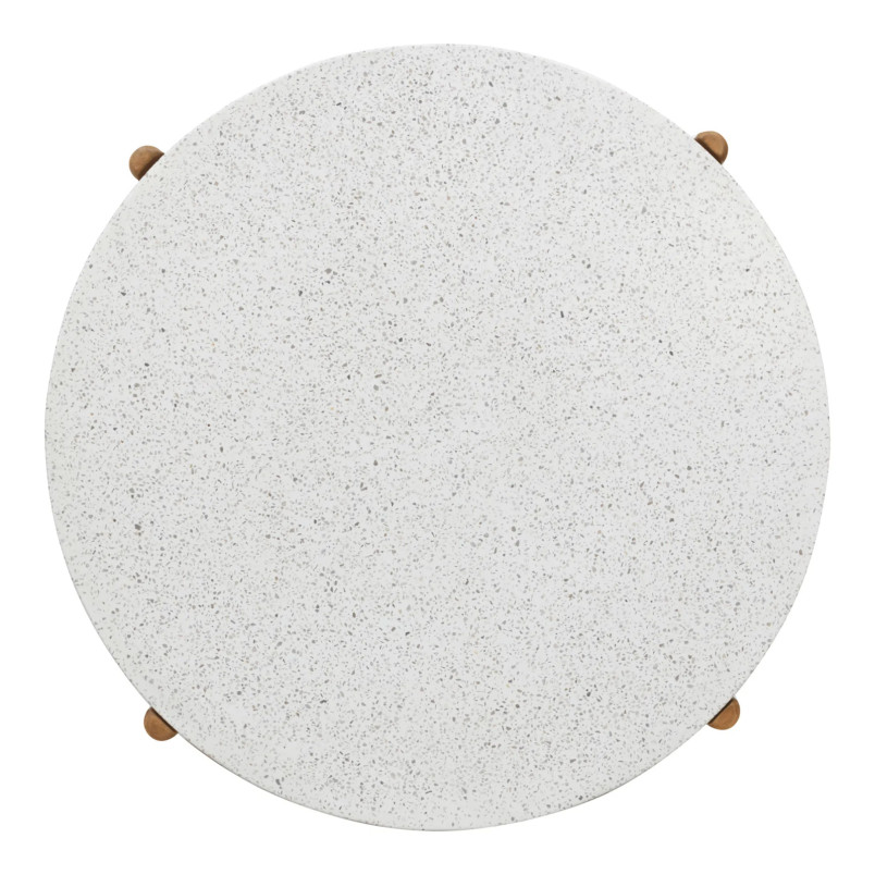 Stolik ogrodowy okrągły Terracina 84,5cm akacja / terrazzo House Nordic
