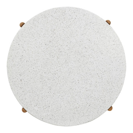 Stolik ogrodowy okrągły Terracina 84,5cm akacja / terrazzo House Nordic