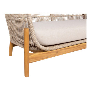 Sofa ogrodowa z poduszkami Terracina 175cm akacja / beżowy House Nordic