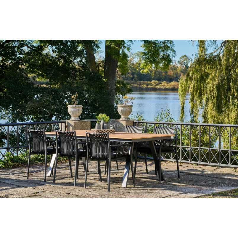 Krzesło z tworzywa z podłokietnikami Tulsa czarne House Nordic