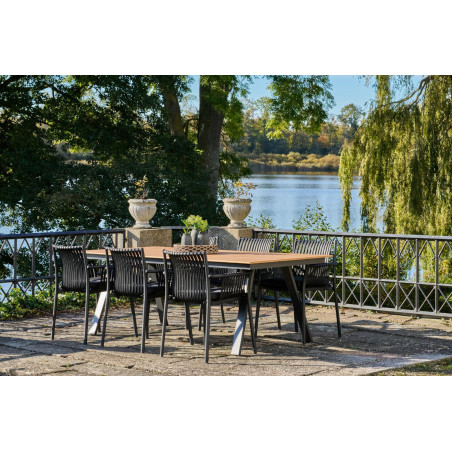 Krzesło z tworzywa z podłokietnikami Tulsa czarne House Nordic