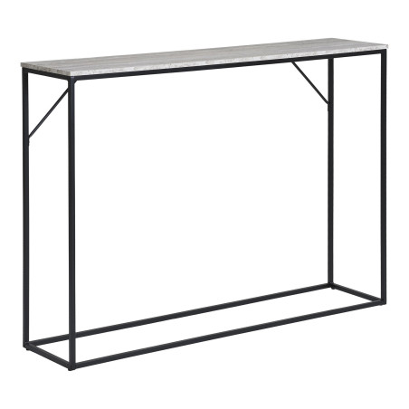 Konsola minimalistyczna Vita 110x26cm imitacja trawertynu / czarny House Nordic