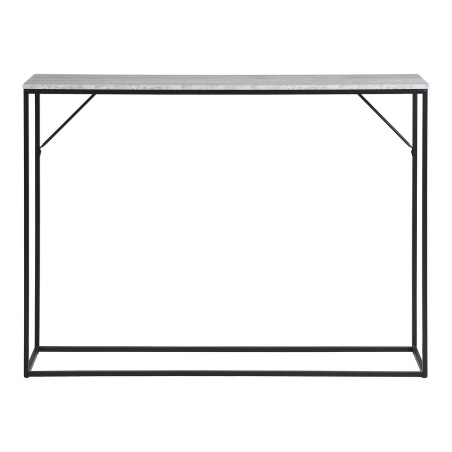 Konsola minimalistyczna Vita 110x26cm imitacja trawertynu / czarny House Nordic