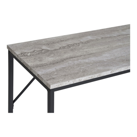 Konsola minimalistyczna Vita 110x26cm imitacja trawertynu / czarny House Nordic
