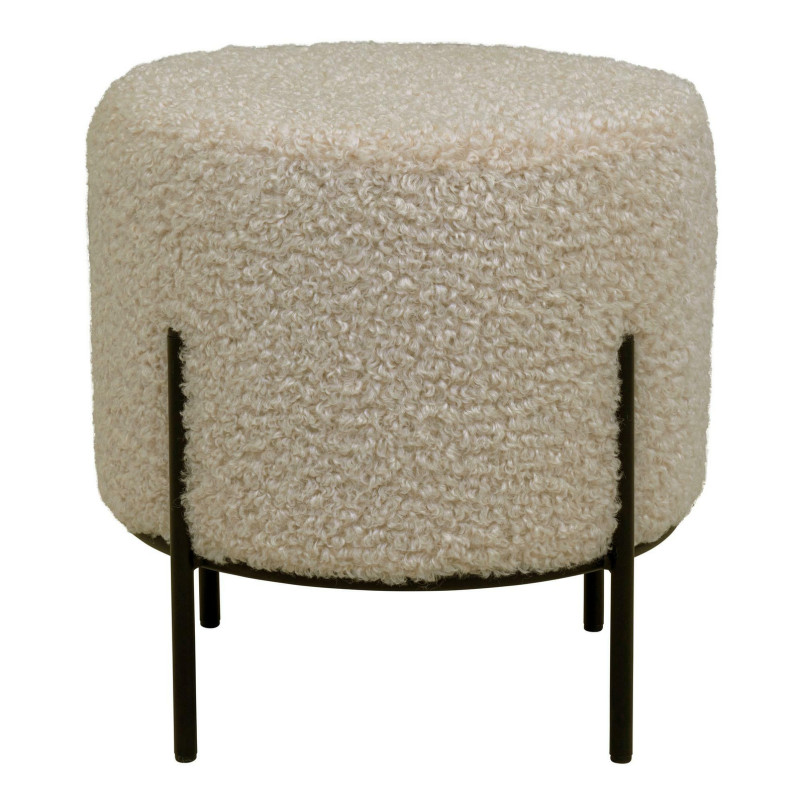 Pufa na nóżkach tkanina teddy Alford 35,5cm szarobrązowa House Nordic