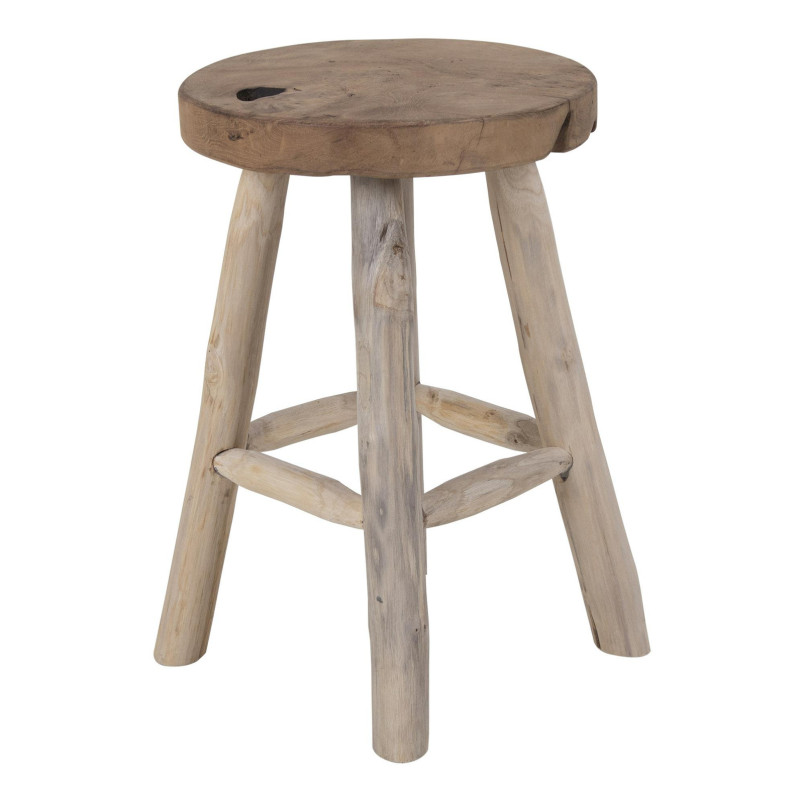 Stołek drewniany Badia 45cm drewno tekowe House Nordic