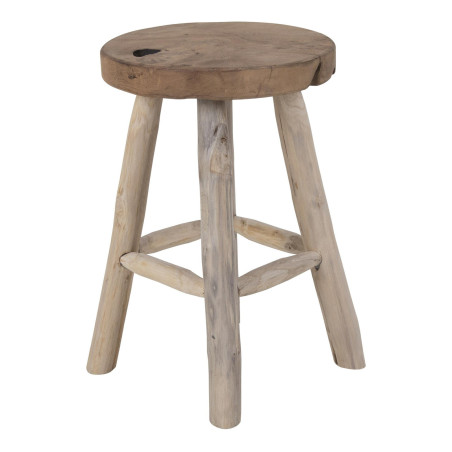 Stołek drewniany Badia 45cm drewno tekowe House Nordic