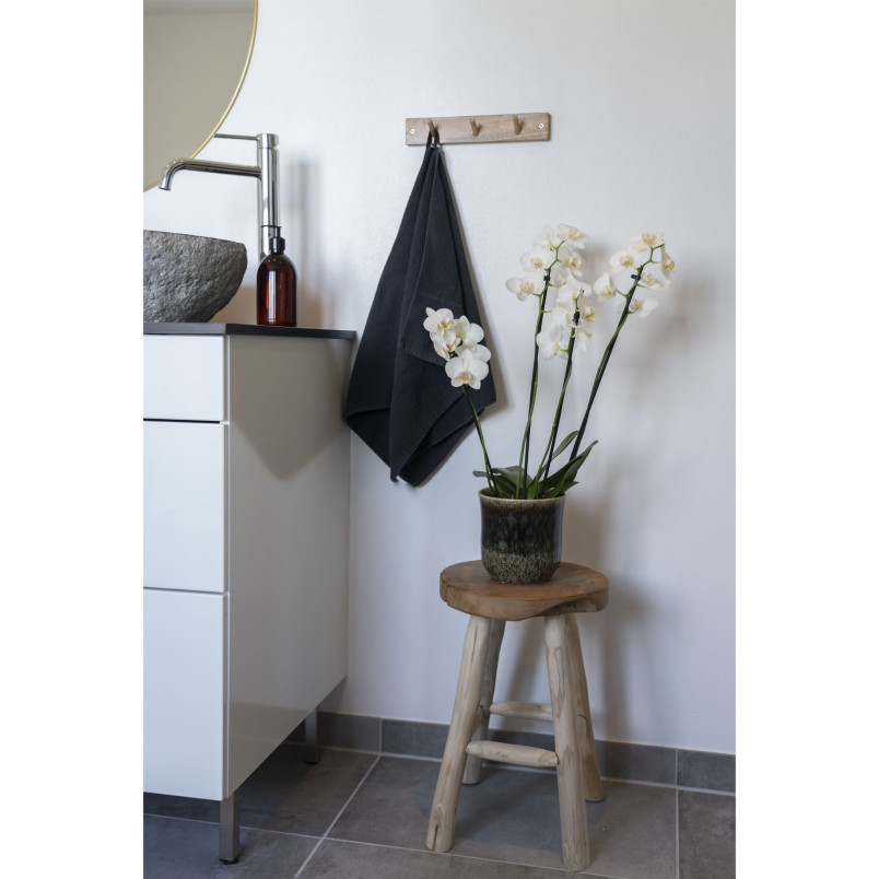 Stołek drewniany Badia 45cm drewno tekowe House Nordic