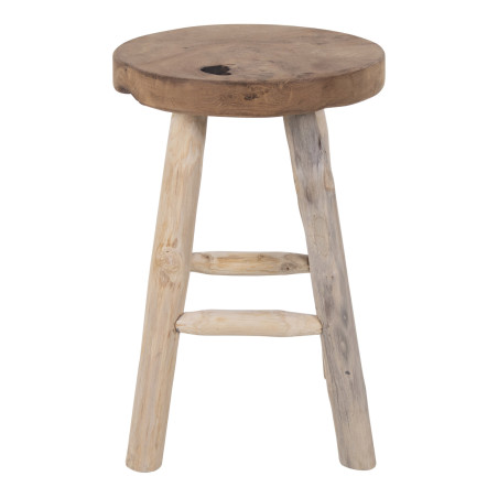 Stołek drewniany Badia 45cm drewno tekowe House Nordic