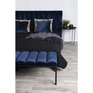 Stolik pomocniczy metalowy z tacą Intesi 47cm czarny House Nordic