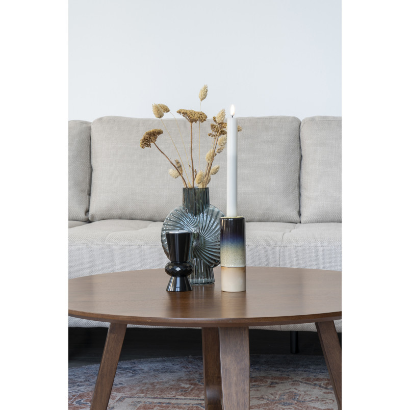 Stolik okrągły fornirowany Hellerup 75cm orzech House Nordic