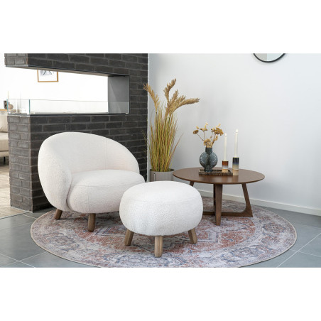 Stolik okrągły fornirowany Hellerup 75cm orzech House Nordic