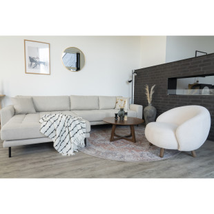 Stolik okrągły fornirowany Hellerup 75cm orzech House Nordic