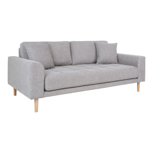 Sofa tapicerowana na nóżkach Lido 2,5-osobowa jasny szary / nogi naturalne House Nordic