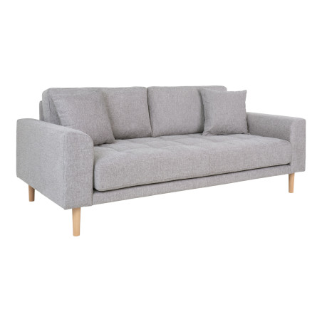 Sofa tapicerowana na nóżkach Lido 2,5-osobowa jasny szary / nogi naturalne House Nordic