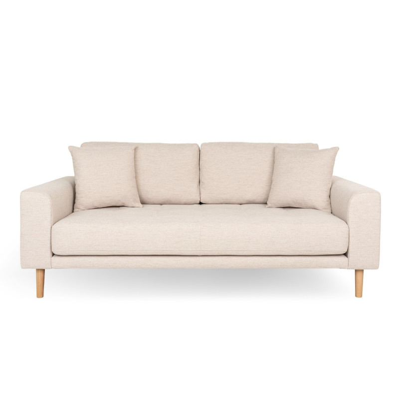 Sofa tapicerowana na nóżkach Lido 2,5-osobowa piaskowy / nogi naturalne House Nordic