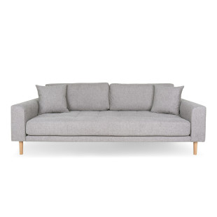 Sofa tapicerowana na nóżkach Lido 3-osobowa jasny szary / nogi naturalne House Nordic