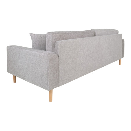 Sofa tapicerowana na nóżkach Lido 3-osobowa jasny szary / nogi naturalne House Nordic